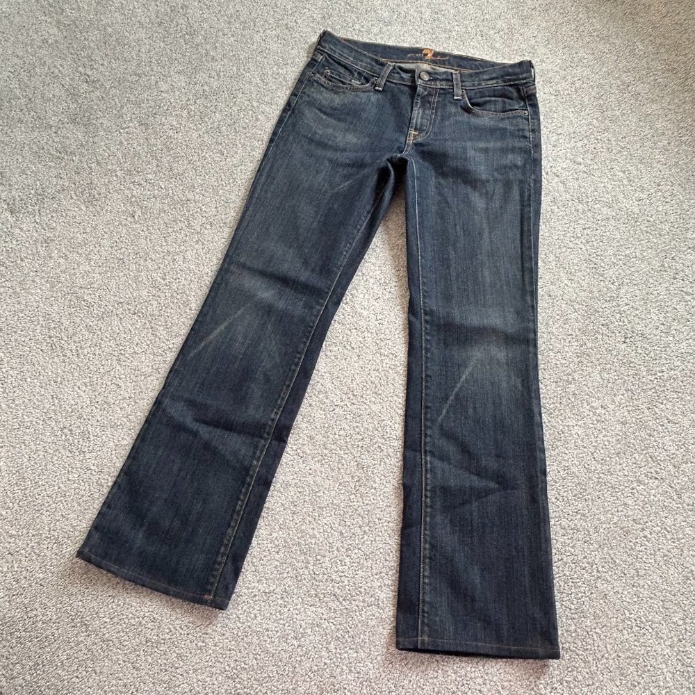 - 7 for All Mankind Soft Blue Denim Bootcut Jeans US29    - 1E964
